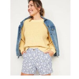 Old Navy Everyday Shorts Size 6 Linen Blend High Rise